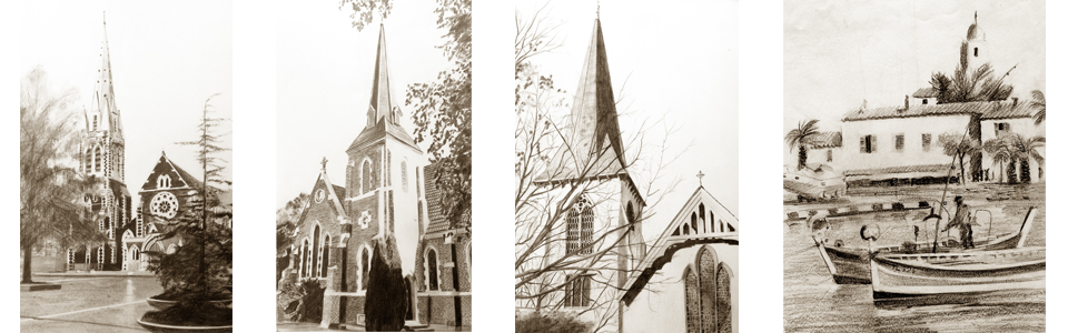 churches christchurch drawings
